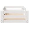 vidaXL Σκελετός Κρεβ. Χωρίς Στρώμα Λευκό 75x190 εκ Μασίφ Πεύκο