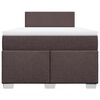 vidaXL Κρεβάτι Boxspring με Στρώμα Σκούρο Καφέ 120x200 εκ. Υφασμάτινο