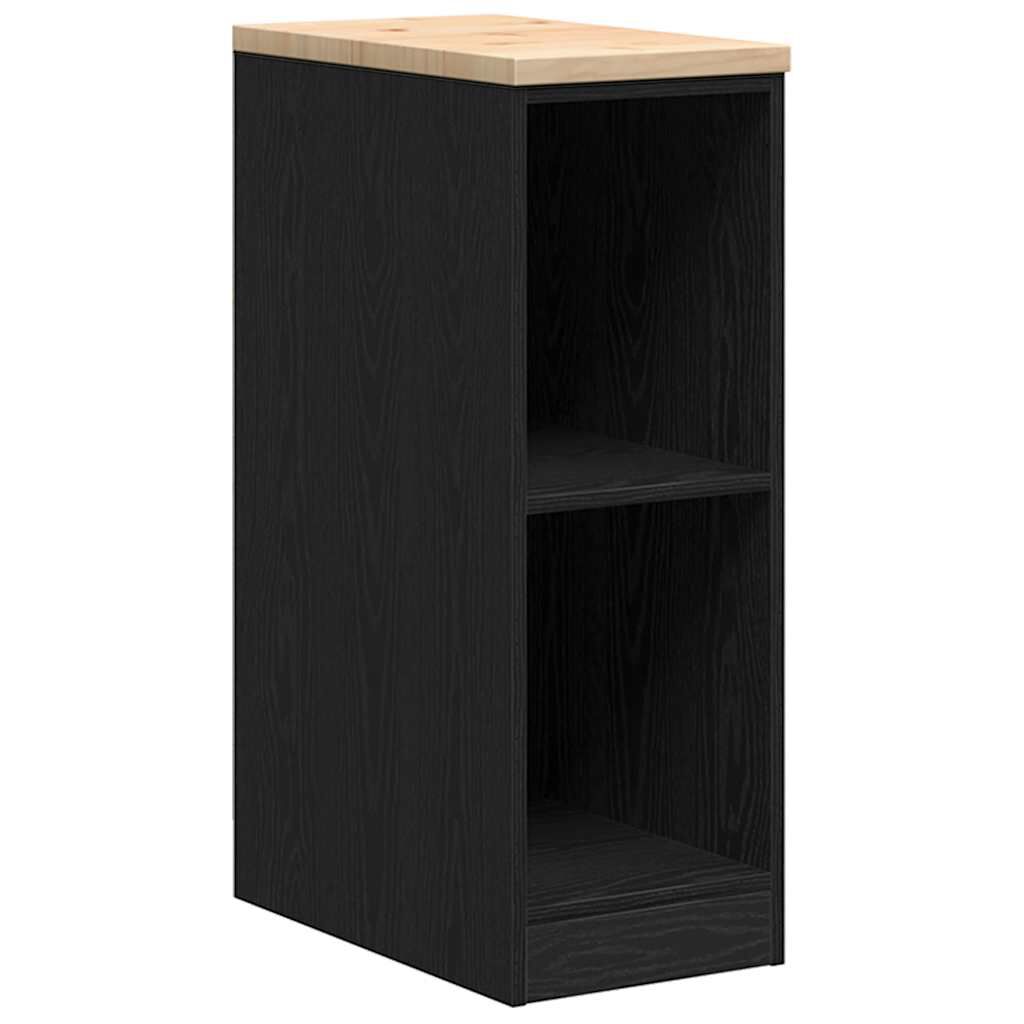 vidaXL ντουλάπι αποθήκευσης γκαράζ μαύρο 30x51x85 εκ μασίφ ξύλο πεύκο
