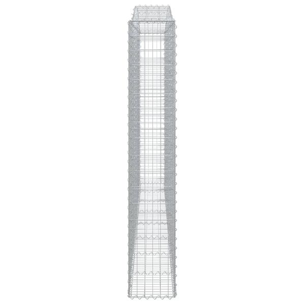 vidaXL Συρματοκιβώτια Τοξωτά 9 τεμ. 400x30x180/200 εκ. Γαλβαν. Ατσάλι