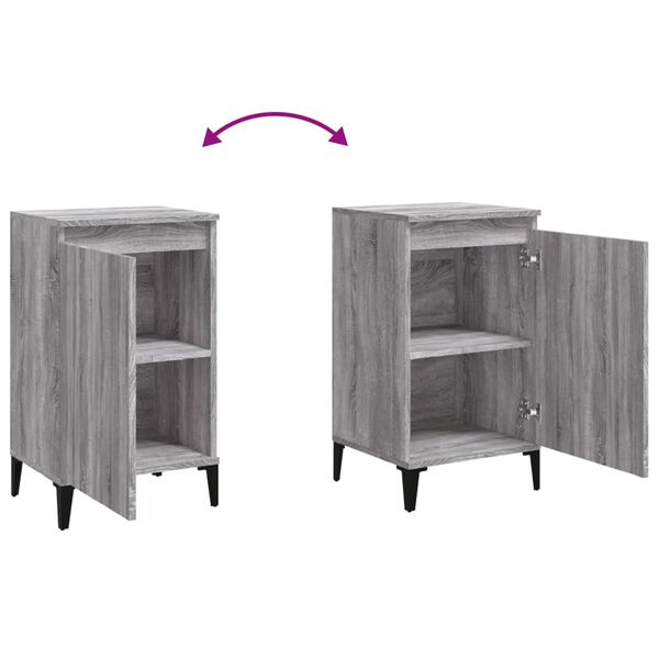 vidaXL Κομοδίνο Γκρι Sonoma 40x35x70 εκ. από Επεξεργασμένο Ξύλο