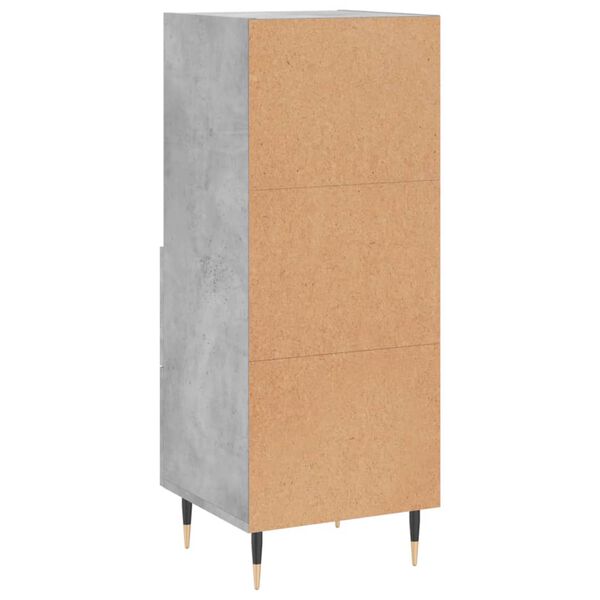 vidaXL Ντουλάπι Γκρι Σκυροδέματος 34,5x34x90 εκ. Επεξεργασμένο Ξύλο