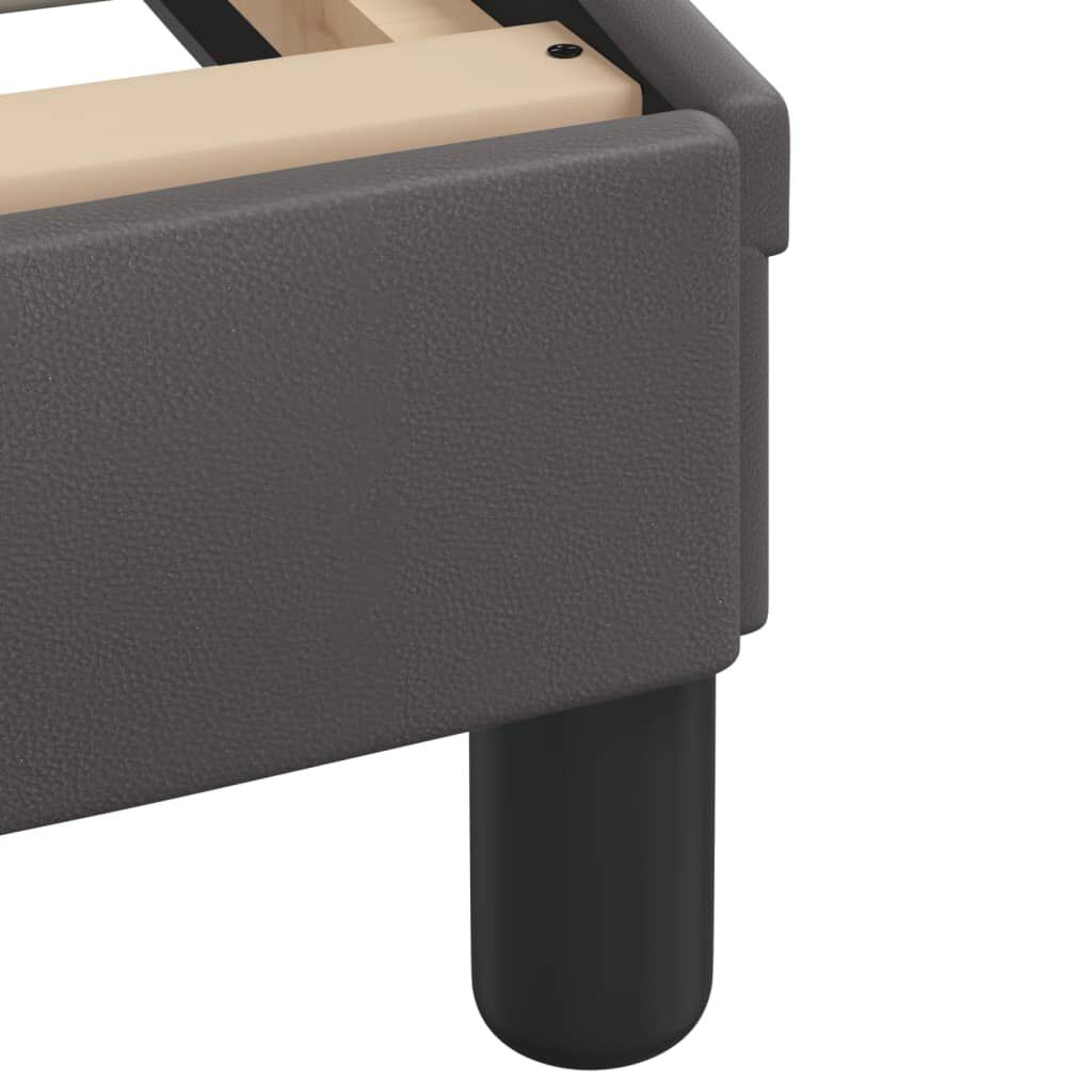 vidaXL Κρεβάτι με Στρώμα Γκρι 180x200 εκ. Συνθετικό Δέρμα