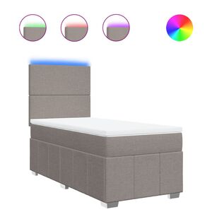 vidaXL &Kappa;&rho;&epsilon;&beta;ά&tau;&iota; Boxspring &mu;&epsilon; &Sigma;&tau;&rho;ώ&mu;&alpha; Taupe 90x190 &epsilon;&kappa;.&Upsilon;&phi;&alpha;&sigma;&mu;ά&tau;&iota;&nu;&omicron;