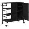 vidaXL Καρότσι Κουζίνας Μαύρη δρυς 87.5 x 38.5 x 84.5 εκ