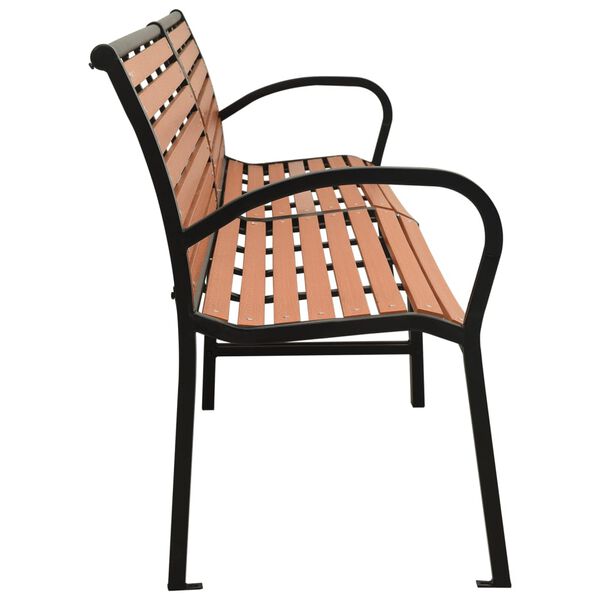 vidaXL Παγκάκι Κήπου Διθέσιο 251 εκ. από Ατσάλι / WPC