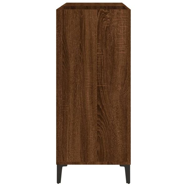 vidaXL Δισκοθήκη Καφέ Δρυς 84,5 x 38 x 89 εκ. από Επεξεργασμένο Ξύλο