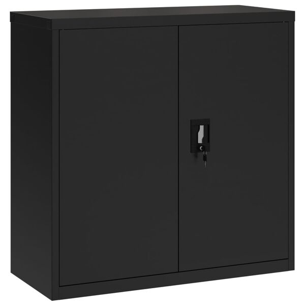 vidaXL Αρχειοθήκη Μαύρη 90 x 40 x 130 εκ. Ατσάλινη