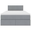 vidaXL Κρεβάτι με αποθηκευτικό χώρο και LED Ανοιχτό γκρι 120 x 200 cm