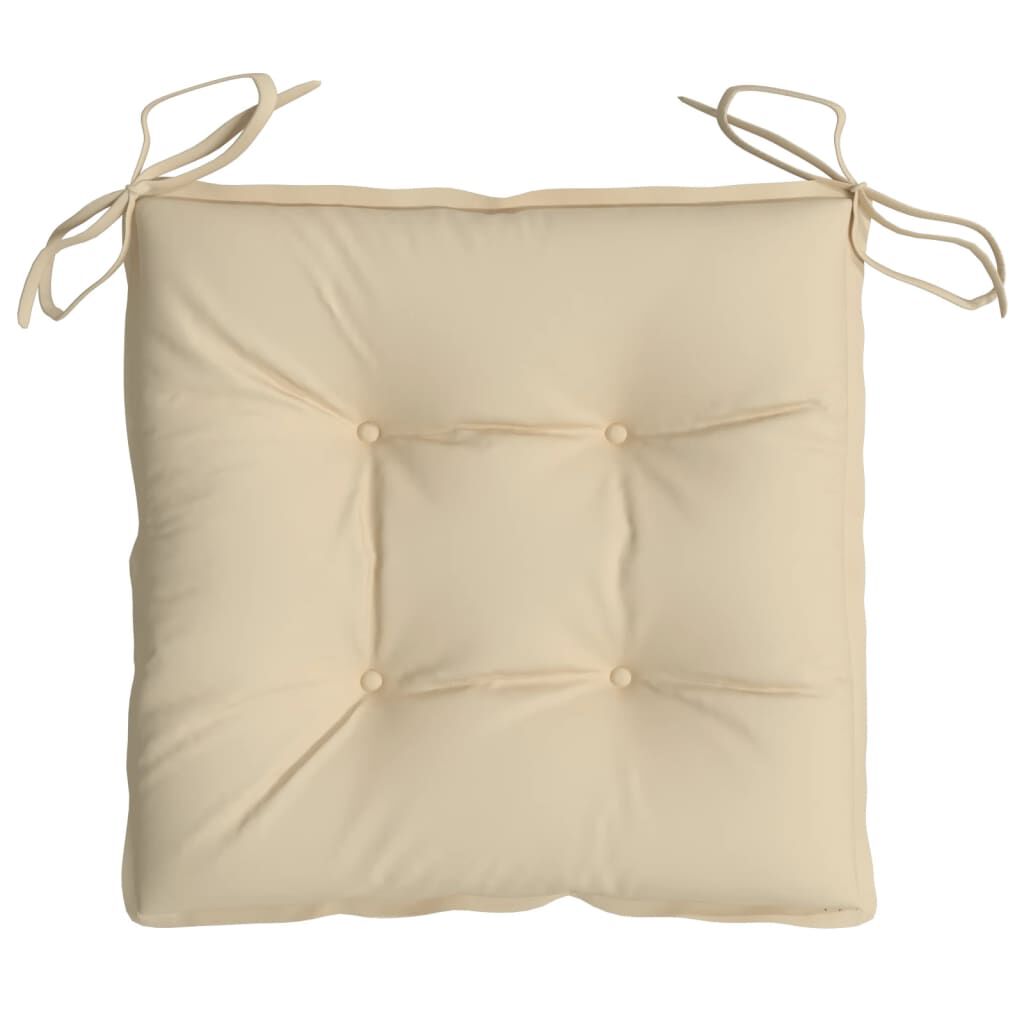 vidaXL Μαξιλάρια Παλέτας Κήπου 2 τεμ. Μπεζ 50x50x7 εκ. Oxford Ύφασμα
