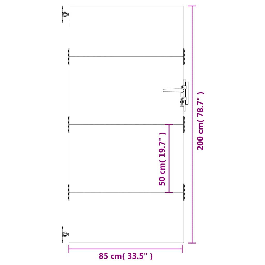 vidaXL Πύλη Κήπου 85 x 200 εκ. από Ατσάλι Corten