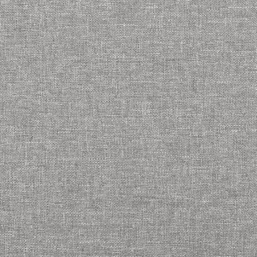 vidaXL Κρεβάτι Boxspring με Στρώμα Ανοιχτό Γκρι 100x200 εκ. Υφασμάτινο