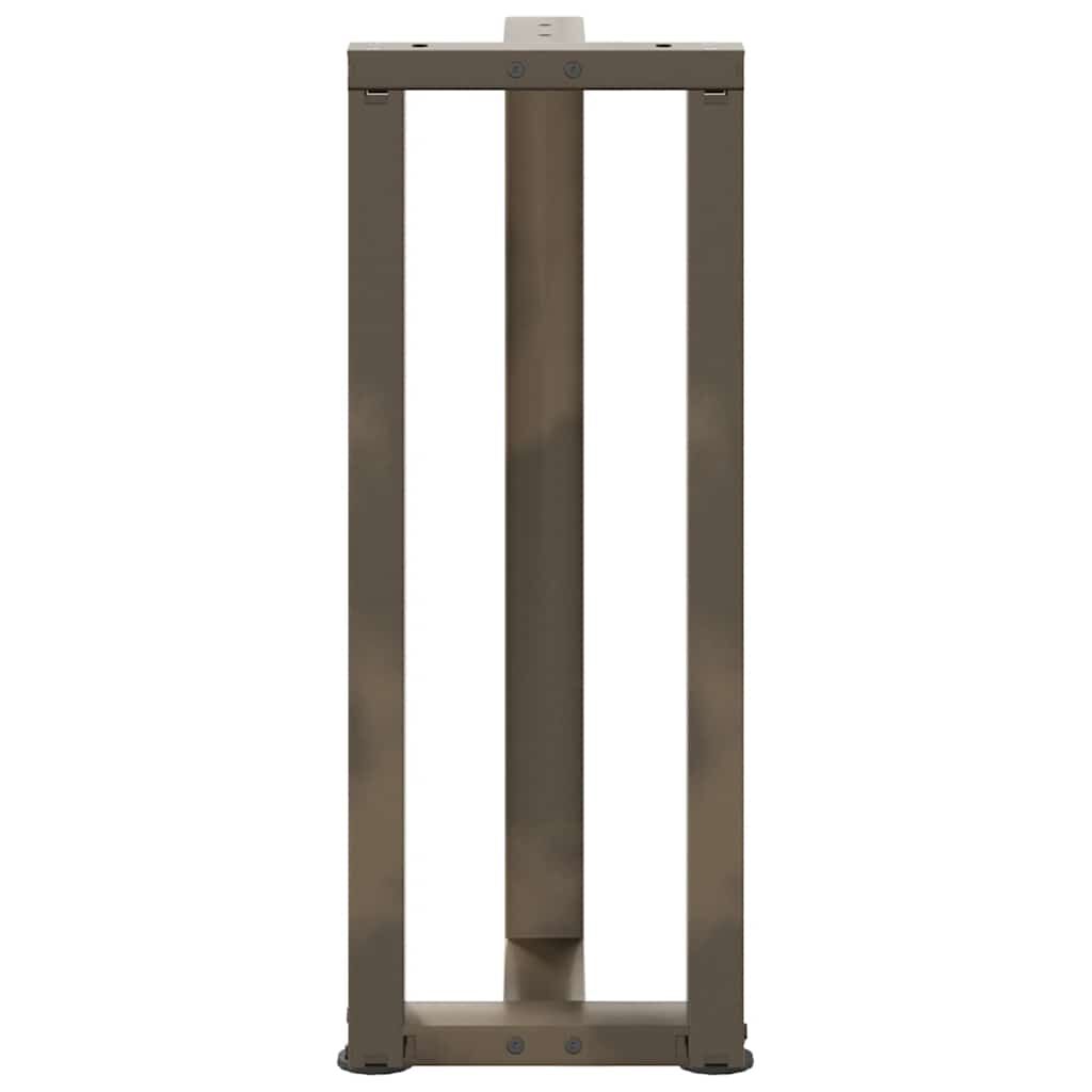 vidaXL Πόδια Κονσόλας σε Σχήμα Τ, 2 τεμ. Μαύρο 38x25x(72-73) εκ. Ατσάλι