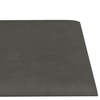 vidaXL Πάνελ Τοίχου 12 τεμ. Σκούρο Γκρι 60x15 εκ. 1,08 μ² Βελούδο