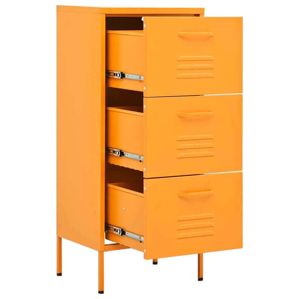 vidaXL Ντουλάπι Αποθήκευσης Μουσταρδί 42,5 x 35 x 101,5 εκ. από Ατσάλι