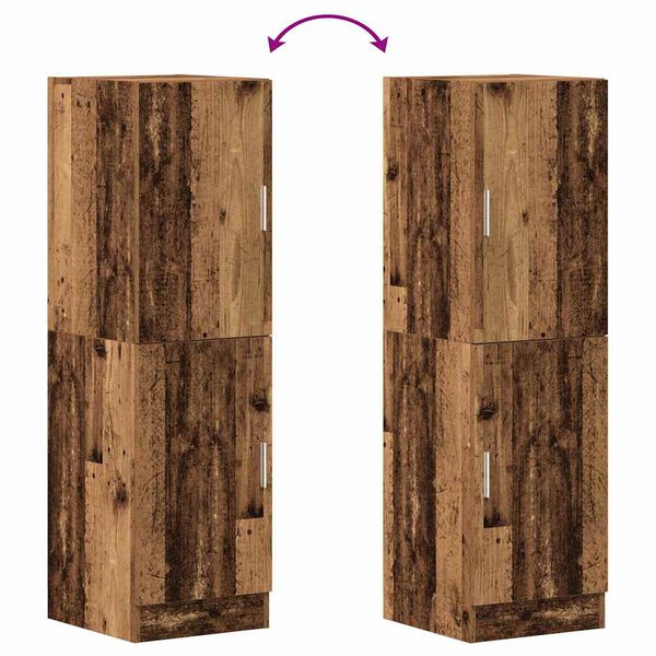 vidaXL Ντουλάπι Κουζίνας Όψη Παλαιού Ξύλου 38x41,5x131,5εκ. Επεξ. Ξύλο
