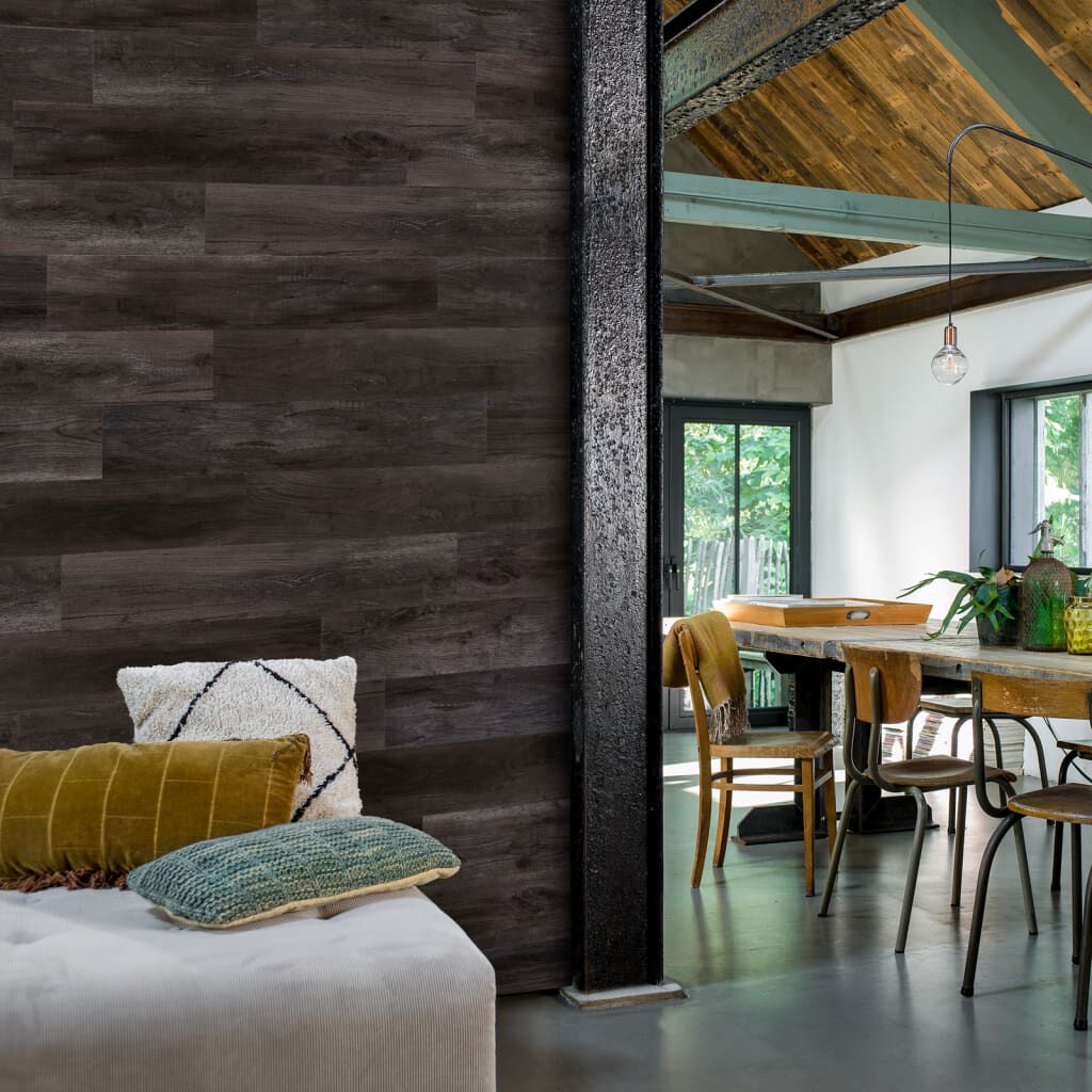 WallArt Πάνελ Τοίχου Όψη Barnwood Δρυός "GL-WA33" 30 τεμ Ανθρακί Μαύρο