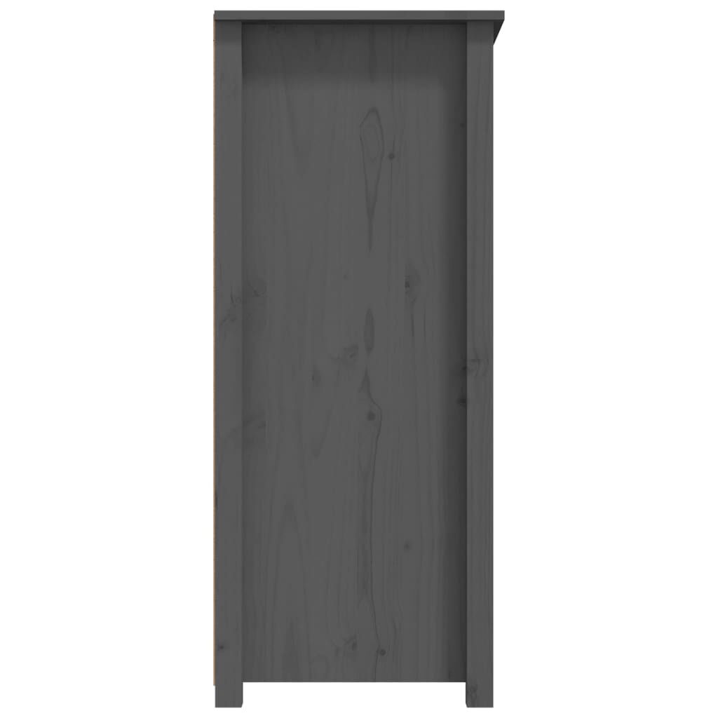 vidaXL Ντουλάπι Γκρι 83 x 41,5 x 100 εκ. από Μασίφ Ξύλο Πεύκου