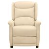 vidaXL Πολυθρόνα Μασάζ Ηλεκτρική Κρεμ Υφασμάτινη