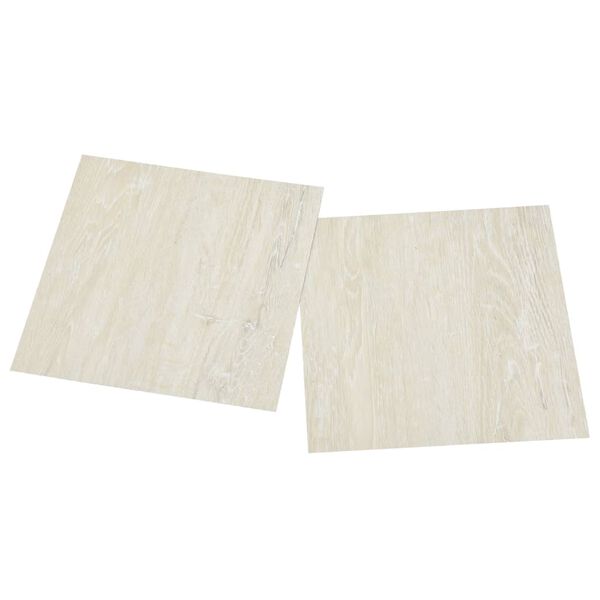 vidaXL Δάπεδο Αυτοκόλλητο Κρεμ 55 τεμ. 5,11 μ² από PVC