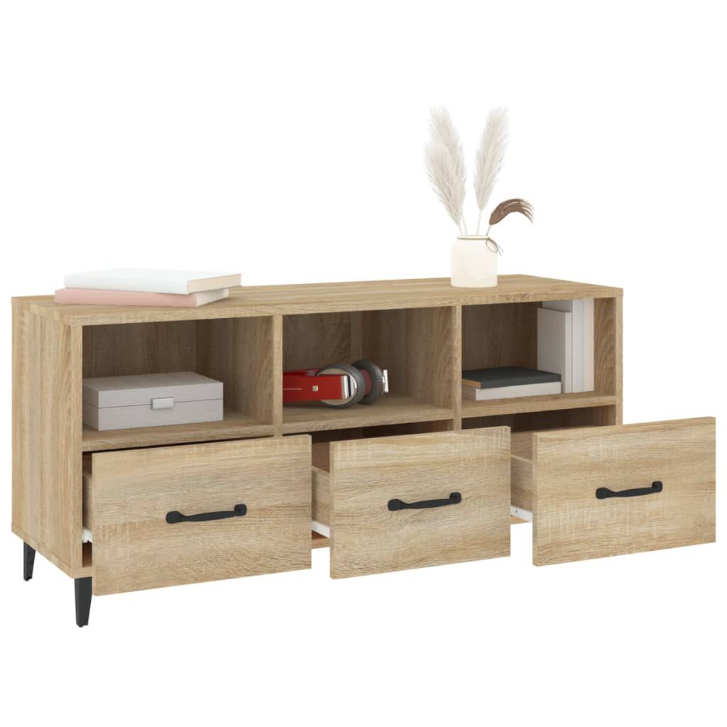 vidaXL Έπιπλο Τηλεόρασης Sonoma Δρυς 102x35x50 εκ. Επεξεργ. Ξύλο