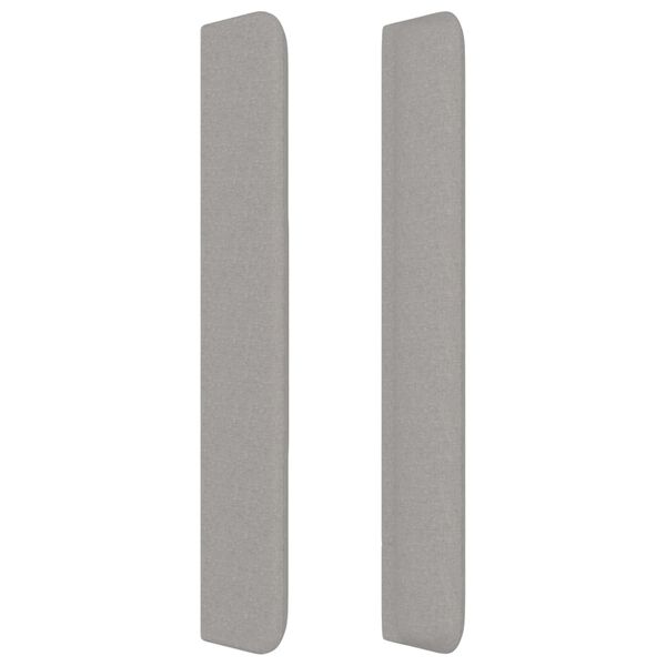 vidaXL Κεφαλάρι με Πτερύγια Ανοιχτό Γκρι 203x16x118/128 εκ. Υφασμάτινο
