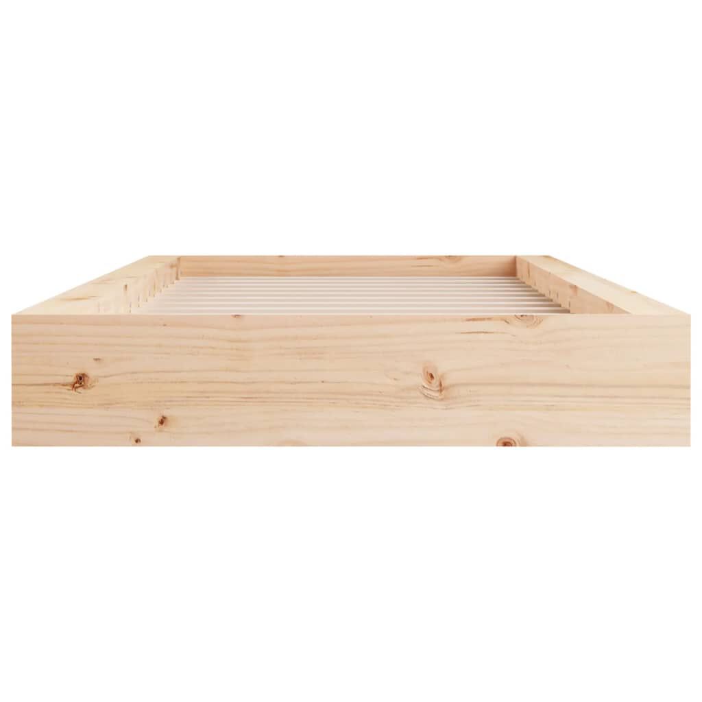 vidaXL Πλαίσιο Κρεβατιού 75 x 190 εκ. από Μασίφ Ξύλο Small Single