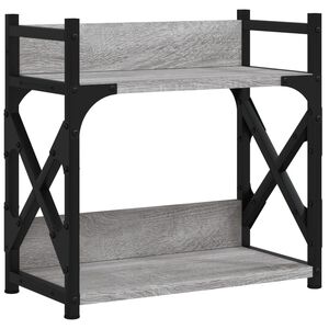 vidaXL Βάση Εκτυπωτή 2 Επιπέδων Γκρι Sonoma 40x20x40 εκ Επεξ. Ξύλο