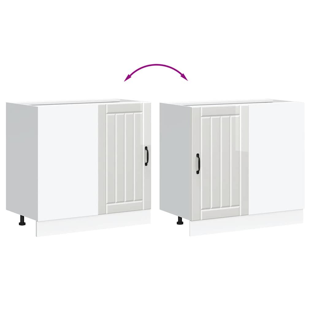 vidaXL Κάτω ντουλάπι κουζίνας "Lucca" High Gloss White