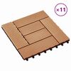 vidaXL &Pi;&lambda;ά&kappa;&alpha; &Kappa;&alpha;&tau;&alpha;&sigma;&kappa;&epsilon;&upsilon;ή&sigmaf; 11 pcs &Xi;ύ&lambda;&omicron; teak 30 x 30 cm WPC