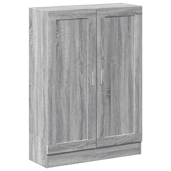 vidaXL Βιβλιοθήκη Γκρι Sonoma 82,5 x 30,5 x 115 εκ. Επεξεργασμένο Ξύλο