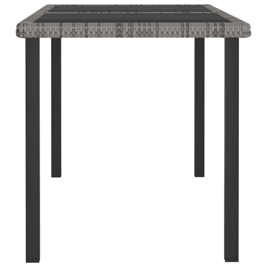 vidaXL Τραπεζαρία Κήπου Γκρι 140 x 70 x 73 εκ. από Συνθετικό Ρατάν