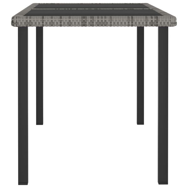vidaXL Τραπεζαρία Κήπου Γκρι 140 x 70 x 73 εκ. από Συνθετικό Ρατάν