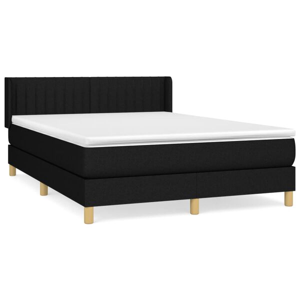 vidaXL &Kappa;&rho;&epsilon;&beta;ά&tau;&iota; Boxspring &mu;&epsilon; &Sigma;&tau;&rho;ώ&mu;&alpha; &Mu;&alpha;ύ&rho;&omicron; 140x190 &epsilon;&kappa;. &Upsilon;&phi;&alpha;&sigma;&mu;ά&tau;&iota;&nu;&omicron;