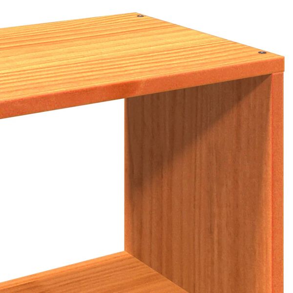 vidaXL Κρεβάτι Βιβλιοθήκη Χωρίς Στρώμα Καφέ 180x200 εκ Μασίφ Πεύκο