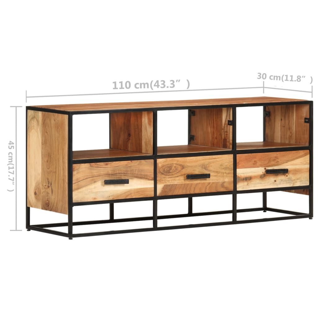 vidaXL Έπιπλο Τηλεόρασης 110 x 30 x 45 εκ. από Μασίφ Ξύλο Ακακίας