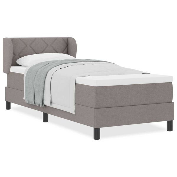 vidaXL Κρεβάτι Box Spring με στρώμα Ταούπ 80x200 εκ Fabric