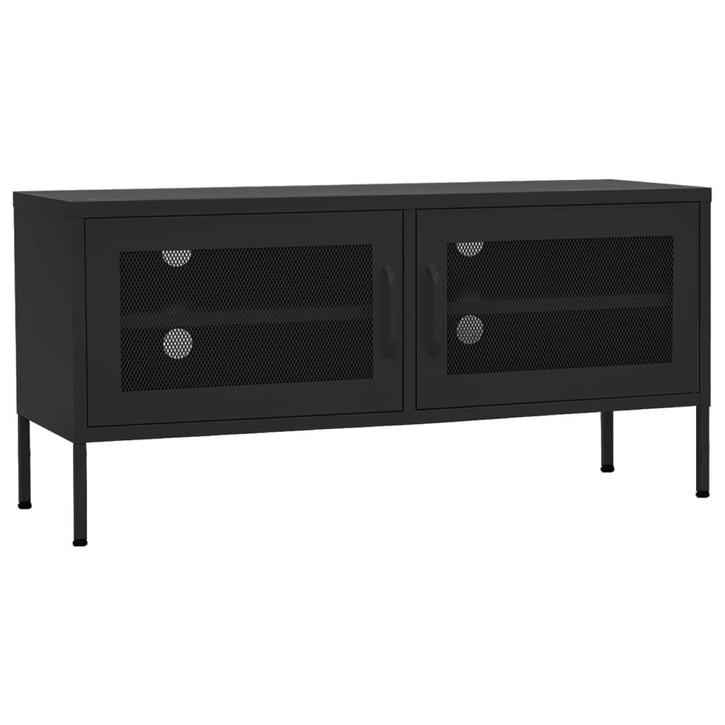vidaXL Έπιπλο Τηλεόρασης Μαύρο 105x35x50 εκ. από Ατσάλι