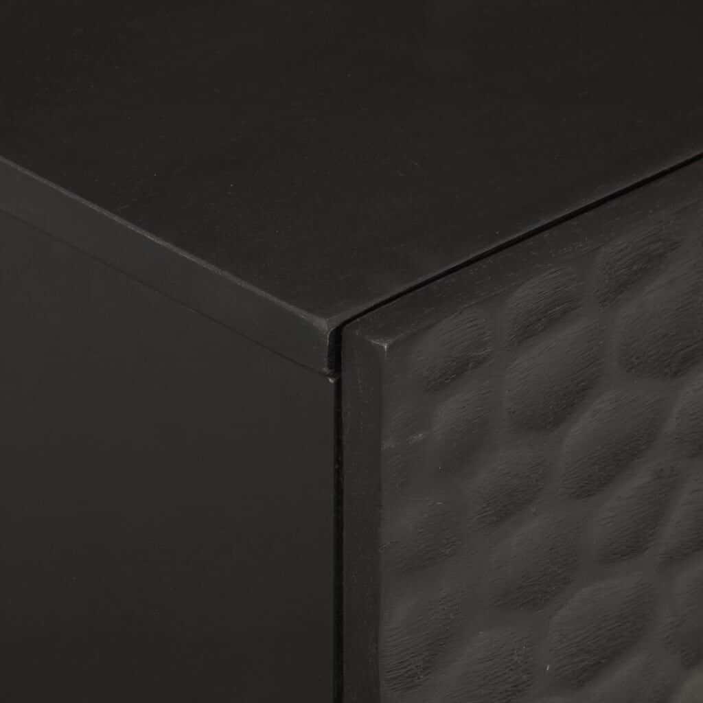 vidaXL Κομοδίνο Μαύρο 40 x 33 x 46 εκ. από Μασίφ Ξύλο Μάνγκο