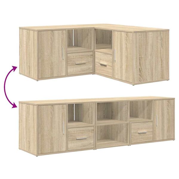 vidaXL Ντουλάπι Γωνιακό Sonoma Δρυς 160x40x45 εκ. Επεξεργασμένο Ξύλο