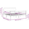 vidaXL Πλαίσιο Κρεβατιού με Κεφαλάρι Λευκό Μασίφ Ξύλο Super King