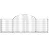 vidaXL Συρματοκιβώτια Τοξωτά 4 τεμ. 200x30x60/80 εκ. Γαλβαν. Ατσάλι