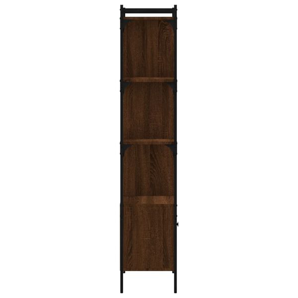 vidaXL Βιβλιοθήκη με Πόρτα Καφέ Δρυς 44,5x30x154,5 εκ. Επεξ. Ξύλο