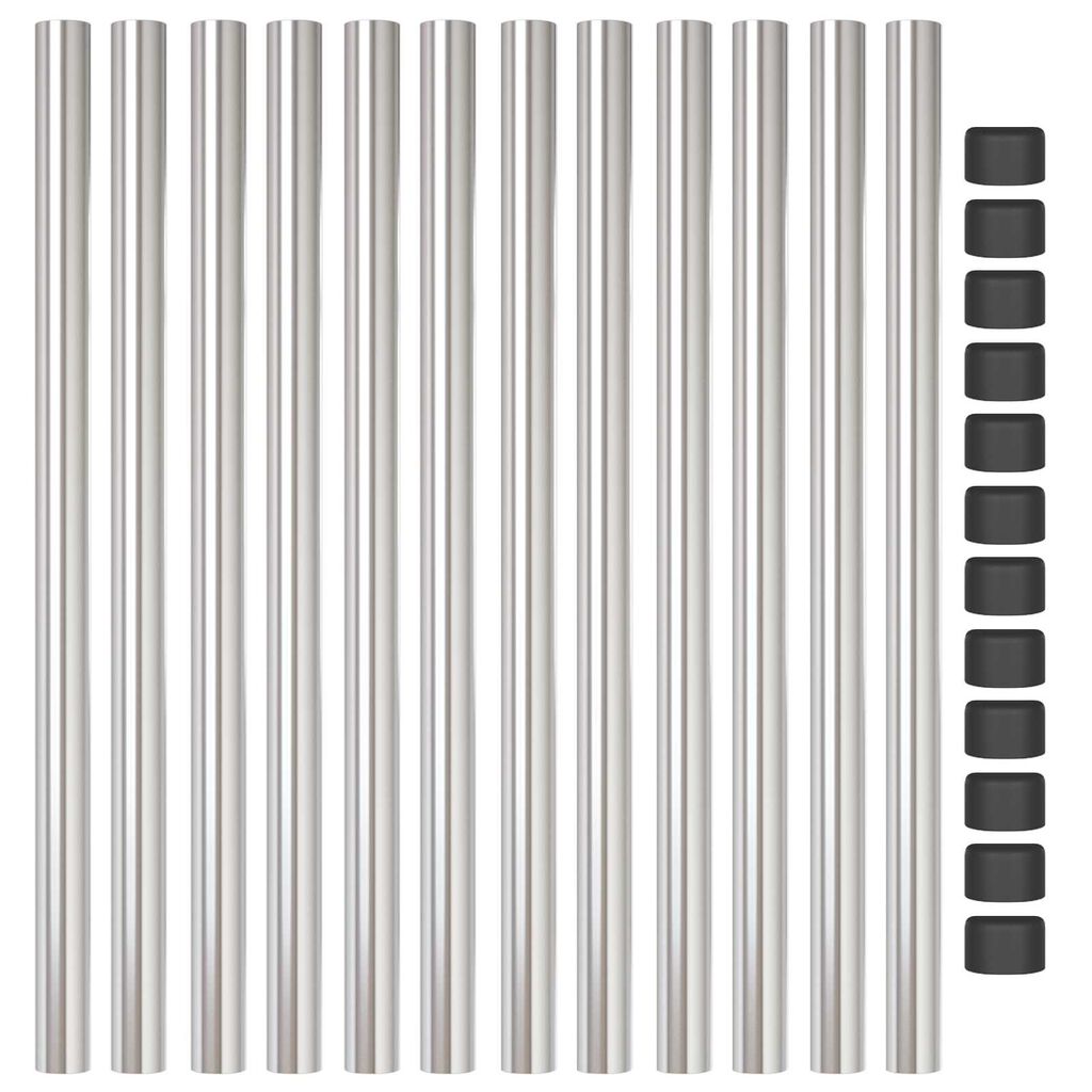 vidaXL Πό posts φράχτη 2 pcs Ασημί 50 cm Γαλβανισμένος χάλυβας