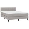 vidaXL &Kappa;&rho;&epsilon;&beta;ά&tau;&iota; Boxspring &mu;&epsilon; &Sigma;&tau;&rho;ώ&mu;&alpha; & LED &Alpha;&nu;.&Gamma;&kappa;&rho;&iota; 140x190&epsilon;&kappa;. &Upsilon;&phi;&alpha;&sigma;&mu;ά&tau;&iota;&nu;&omicron;