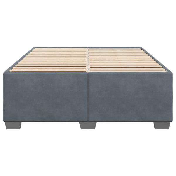 vidaXL Σκελετός Κρεβατιού Χωρίς Στρώμα Γκρι 140x200 εκ. Βελούδινο