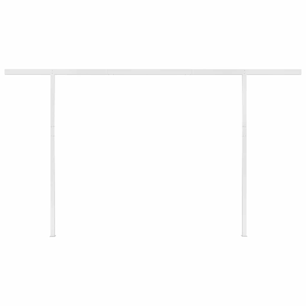 vidaXL Τέντα Αυτόματη με LED & Αισθητήρα Ανέμου Κρεμ 4x3 μ.