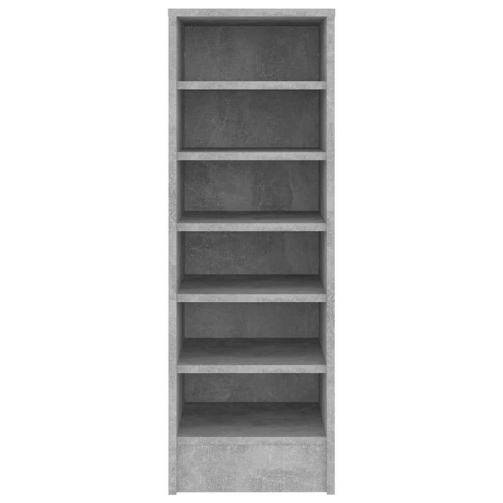 vidaXL Παπουτσοθήκη Γκρι Σκυροδέματος 31,5x35x90 εκ. από Επεξ. Ξύλο