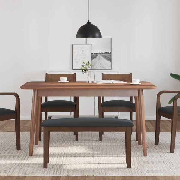 Πάγκος vidaXL 90 cm Καφέ μασίφ ξύλο καουτσούκ