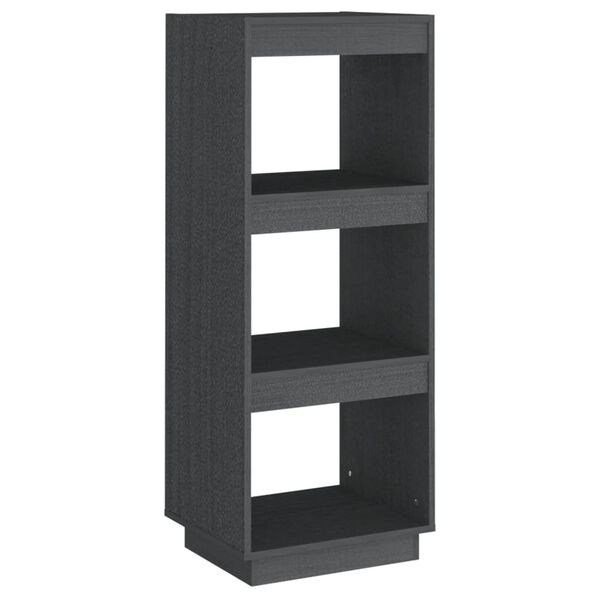 vidaXL Βιβλιοθήκη/Διαχωρ. Χώρου Γκρι 40x35x103 εκ. Μασίφ Ξύλο Πεύκου